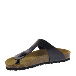 GOLD STAR 1830V Infradito Bio Donna Vernice Nero  Suola Gomma