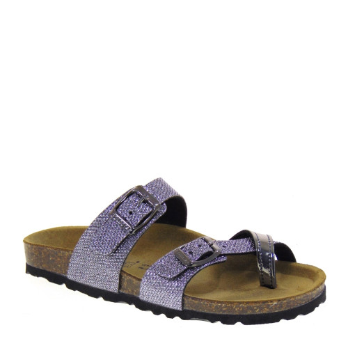 GOLD STAR 1895AY Infradito Bio Donna Similpelle Acciaio  Suola Gomma