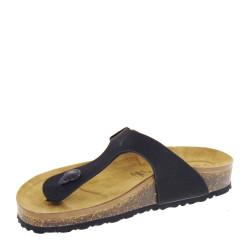 GOLD STAR 39930 Infradito Bio Uomo Similpelle Nero  Suola Gomma