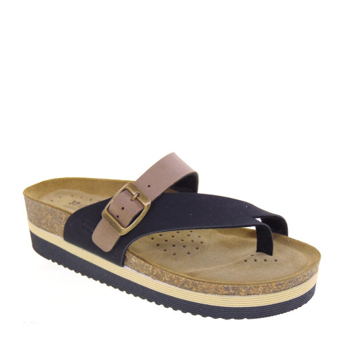 GOLD STAR 4809 Infradito Bio Donna Similpelle Nero  Suola Gomma