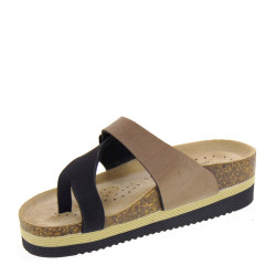 GOLD STAR 4809 Infradito Bio Donna Similpelle Nero  Suola Gomma