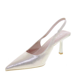 JOIA SHOES HY3016 Slingback Cerimonia Donna Similpelle Gold Tacco Stiletto 8Cm Suola Gomma