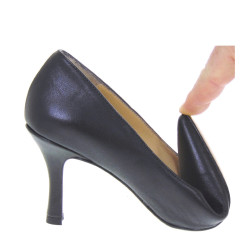 Le Briella Z527Ats Decollete Casual Donna Pelle Nero Tacco Sottile 7Cm Suola Cuoio Mezza Gomma Lavorazione Sacchetto