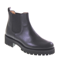 LE BRIELLA Z760 Stivaletti Casual Donna Pelle Nero Tacco Grosso 4Cm Suola Gomma Gambale Caviglia Lavorazione Sacchetto