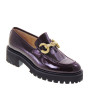 LE BRIELLA Z800C Mocassini Casual Donna Vernice Bordeaux Tacco Grosso 4Cm Suola Extralight