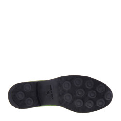 LE BRIELLA Z800F Mocassini Casual Donna Scamosciato Verde Tacco Grosso 4Cm Suola Extralight Lavorazione Sacchetto