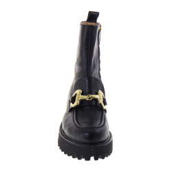 LE BRIELLA Z860 Stivaletti Casual Donna Pelle Nero Tacco Grosso 4Cm Suola Extralight Gambale Caviglia Lavorazione Sacchetto