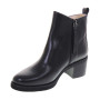 LE BRIELLA Z866 Stivaletti Casual Donna Pelle Nero Tacco Grosso 5Cm Suola Gomma Gambale Caviglia Lavorazione Sacchetto