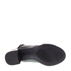 LUXURY MIMMA0123 Sandali Confort Donna Pelle Nero Tacco Grosso 5Cm Suola Gomma Light