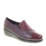 LUXURY PETRA53 Mocassini Casual Donna Pelle Bordeaux Tacco Zeppa 4Cm Suola Gomma