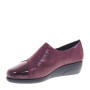 LUXURY PETRA53 Mocassini Casual Donna Pelle Bordeaux Tacco Zeppa 4Cm Suola Gomma