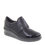 LUXURY RITA54 Sneaker Casual Donna Pelle Vernice Nero Tacco Zeppa 5Cm Suola Gomma