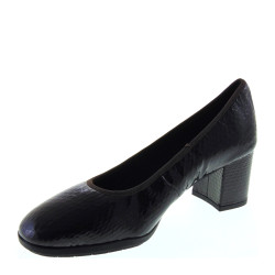 LUXURY VENERE5222 Decollete Classici Donna Vernice Marrone  Tacco Grosso 6Cm Suola Gomma