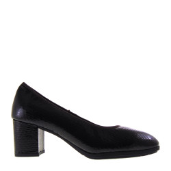 LUXURY VENERE5222 Decollete Classici Donna Vernice Marrone  Tacco Grosso 6Cm Suola Gomma
