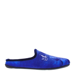 MARADONA by MARPEN SLIPPERS CFAM2 Pantofole Casa Camera Uomo Panno Azzurro  Suola Gomma