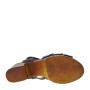MARIKA MILANO ALICE Sandali Sportivi Donna Pelle Nero Tacco Grosso 7Cm Suola Poliuretano