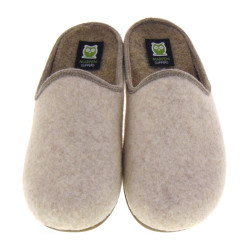 MARPEN SLIPPERS 39ITIN23 Pantofole Casa Camera Uomo Feltro Beige  Suola Gomma