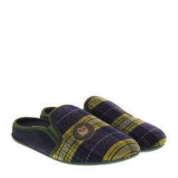 MARPEN SLIPPERS 46ITIN23 Pantofole Casa Camera Uomo Panno Navy  Suola Gomma