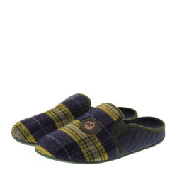 MARPEN SLIPPERS 46ITIN23 Pantofole Casa Camera Uomo Panno Navy  Suola Gomma