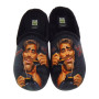 MARPEN SLIPPERS 503IV21 Pantofole Casa Camera Uomo Panno Nero  Suola Gomma