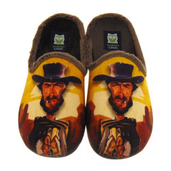 MARPEN SLIPPERS 504IV21 Pantofole Casa Camera Uomo Panno Marrone   Suola Gomma