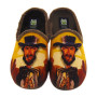MARPEN SLIPPERS 504IV21 Pantofole Casa Camera Uomo Panno Marrone   Suola Gomma