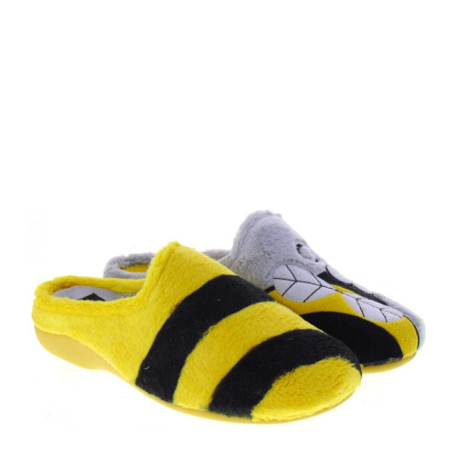 MARPEN SLIPPERS IT30IV22 Pantofole Casa Camera Donna Panno Amarillo  Suola Gomma