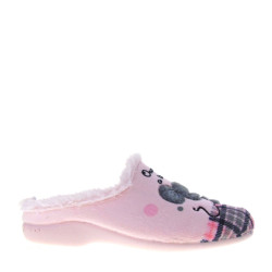 MARPEN SLIPPERS IT31IV22 Pantofole Casa Camera Donna Panno Rosa  Suola Gomma