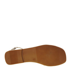 OH MY SANDALS 5153 Sandali Sportivi Donna Pelle Platino Tacco Grosso 1Cm Suola Gomma