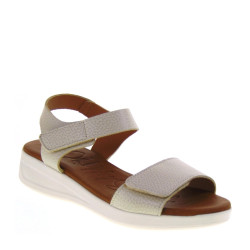 OH MY SANDALS 5183 Sandali Sportivi Donna Pelle Ghiaccio Tacco Zeppa 3Cm Suola Gomma