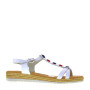 OH MY SANDALS 5201 Sandali Sportivi Donna Pelle Bianco Tacco Zeppa 3Cm Suola Gomma