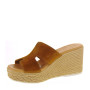 OH MY SANDALS 5223 Sandali Ciabatte Donna Scamosciato Cuoio Tacco Zeppa 9Cm Suola Gomma