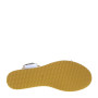 OH MY SANDALS 5248 Sandali Moda Donna Pelle Bianco Tacco Zeppa 8Cm Suola Gomma