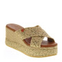 OH MY SANDALS 5250 Sandali Ciabatte Donna Corda Taupe Tacco Zeppa 8Cm Suola Gomma