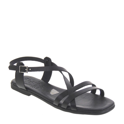 OH MY SANDALS 5316 Sandali Sportivi Donna Pelle Nero Tacco Grosso 1Cm Suola Gomma
