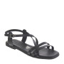 OH MY SANDALS 5316 Sandali Sportivi Donna Pelle Nero Tacco Grosso 1Cm Suola Gomma
