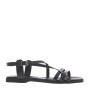 OH MY SANDALS 5316 Sandali Sportivi Donna Pelle Nero Tacco Grosso 1Cm Suola Gomma