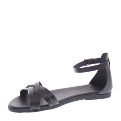 OH MY SANDALS 5318 Sandali Sportivi Donna Pelle Nero  Suola Gomma