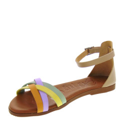 OH MY SANDALS 5318 Sandali Sportivi Donna Pelle Taupe  Suola Gomma