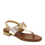 OH MY SANDALS 5334 Infradito Quotidiano Donna Pelle Laminata Champagne Tacco Grosso 2Cm Suola Gomma