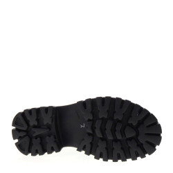 PIRANHA 301 Anfibi Casual Donna Pelle Nero Tacco Grosso 5Cm Suola Gomma Gambale Caviglia