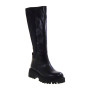 PIRANHA 312 Stivali Casual Donna Pelle Nero Tacco Grosso 5Cm Suola Gomma Gambale Ginocchio