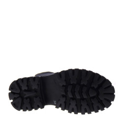 PIRANHA 312 Stivali Casual Donna Pelle Nero Tacco Grosso 5Cm Suola Gomma Gambale Ginocchio