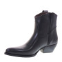 PIRANHA 504 Texani Bassi Donna Pelle Nero Tacco Western 4Cm Suola Gomma Gambale Caviglia