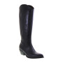 PIRANHA 505 Texani Alti Donna Pelle Nero Tacco Western 4Cm Suola Gomma Gambale Ginocchio