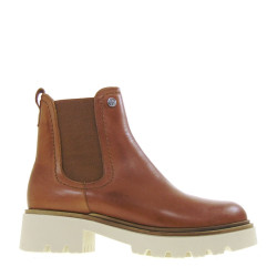 PITILLOS 10105 Stivaletti Casual Donna Pelle Cuoio Tacco Grosso 4Cm Suola Gomma