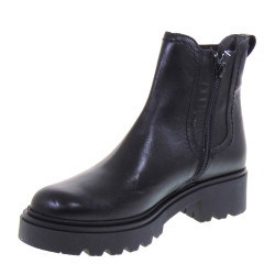 PITILLOS 10105 Stivaletti Casual Donna Pelle Nero Tacco Grosso 4Cm Suola Gomma