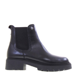 PITILLOS 10105 Stivaletti Casual Donna Pelle Nero Tacco Grosso 4Cm Suola Gomma