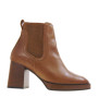 PITILLOS 10192 Stivaletti Casual Donna Pelle Cuoio Tacco Grosso 8Cm Suola Gomma Gambale Caviglia