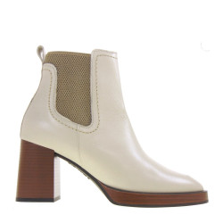 PITILLOS 10192 Stivaletti Moda Donna Pelle Piedra Tacco Grosso 7Cm Suola Gomma Gambale Caviglia
